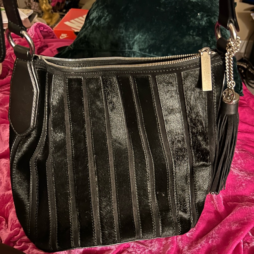 Michael Kors pony hair large bucket bag